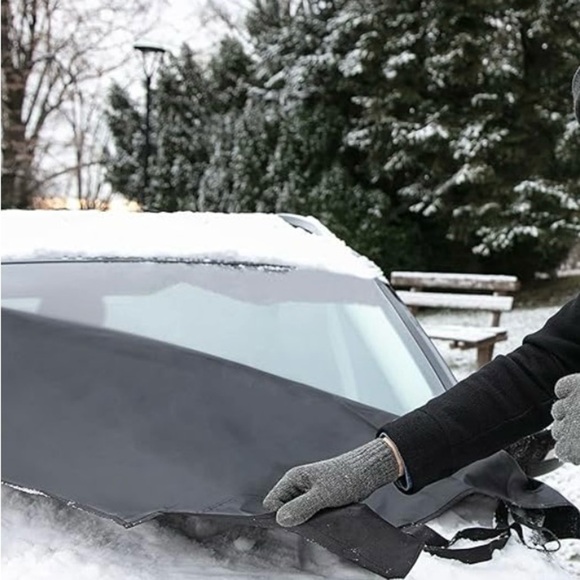Windshield Cover for Ice and Snow - Snow Cover for Car, Truck & SUV (79” x 45”) - Picture 3 of 6